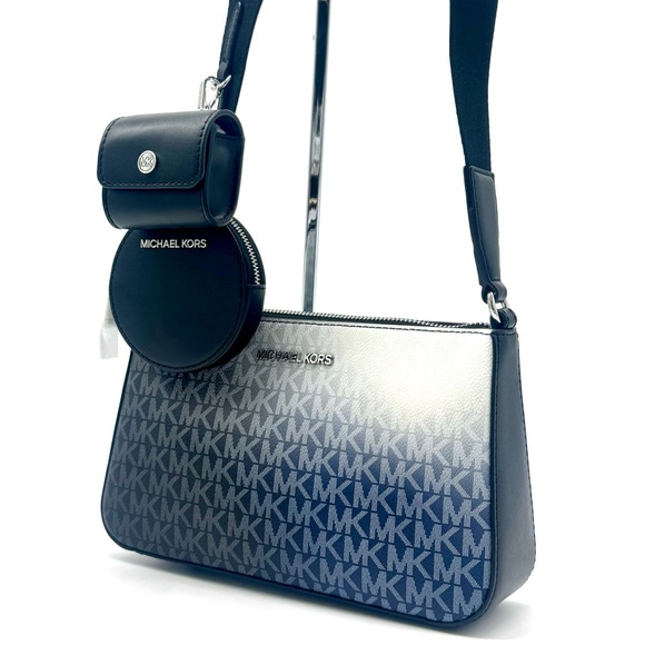 Michael Kors Small Crossbody Bag with Case for Apple Airpods Pro® Black Multi - Picture 1 of 12